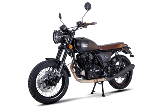 Mash Two Fifty 250 Mash Two Fifty 250, une moto néo-rétro avec un moteur 249 cm³, des suspensions confortables, un freinage performant et un réservoir de 14 L.