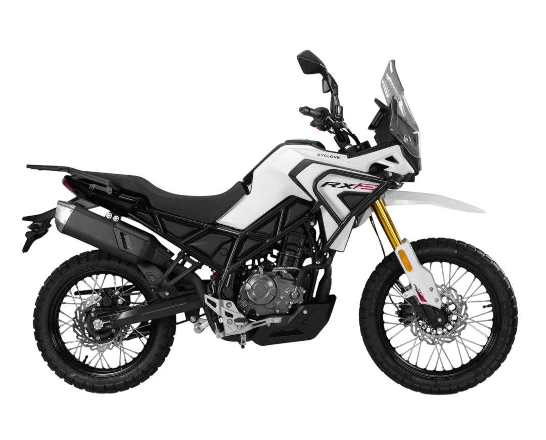 cyclone-rx2-blanc-2026 Cyclone RX2 blanche - Moto trail 125 cm³